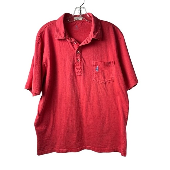 Johnnie-O Men's Large Red Polo Shirt Short Sleeve Classic Fit - Picture 1 of 9